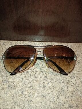 Ray-Ban Aviator Sunglasses Brown Gradient Lenses with Gold Frame With Case